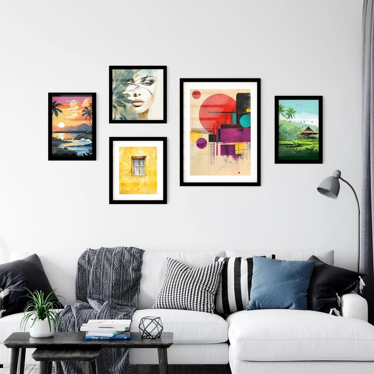 Bauhaus 1919 Abstract Art Circles and Lines  Wall Art