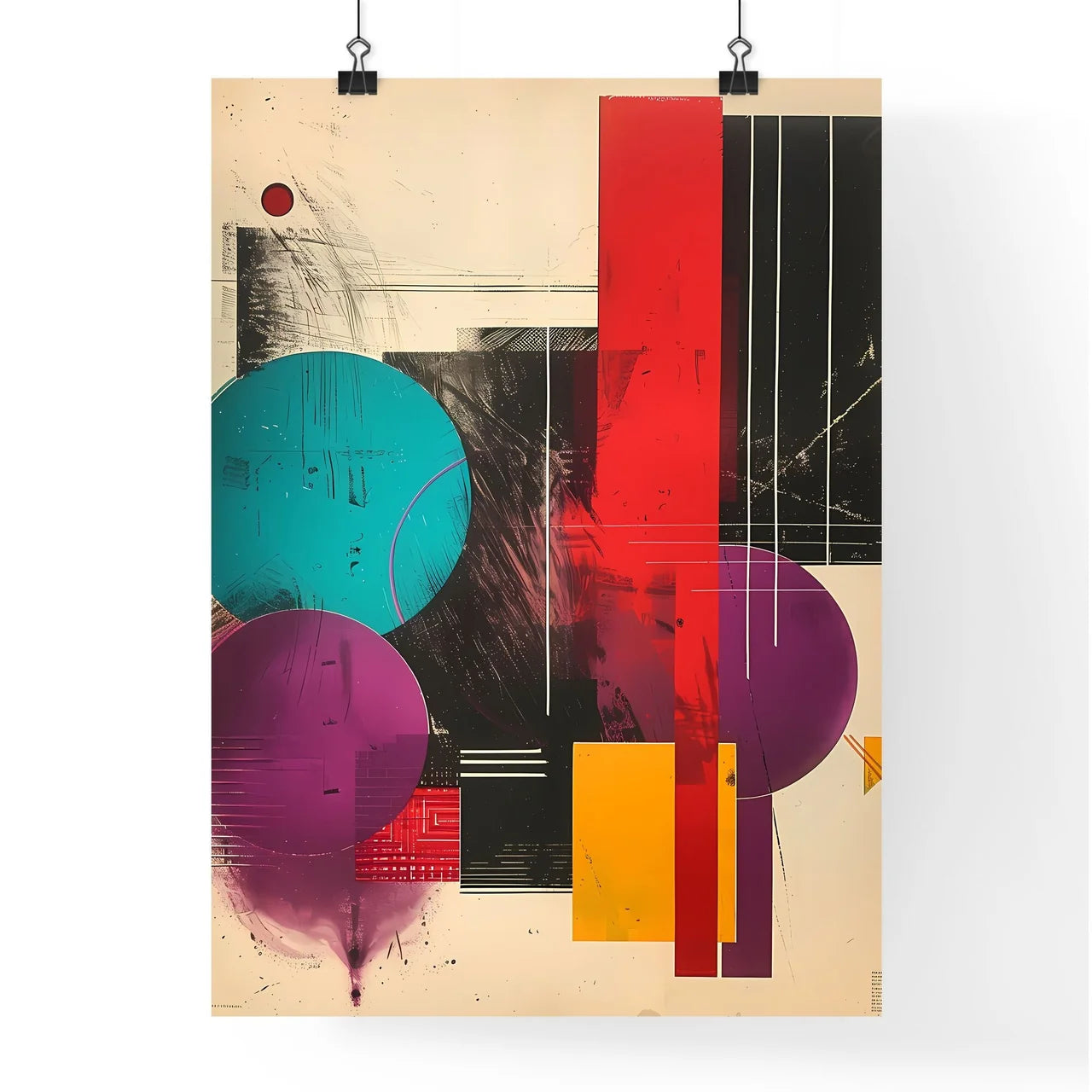 Geometric Bauhaus 1919 Design Artwork Abstra Poster