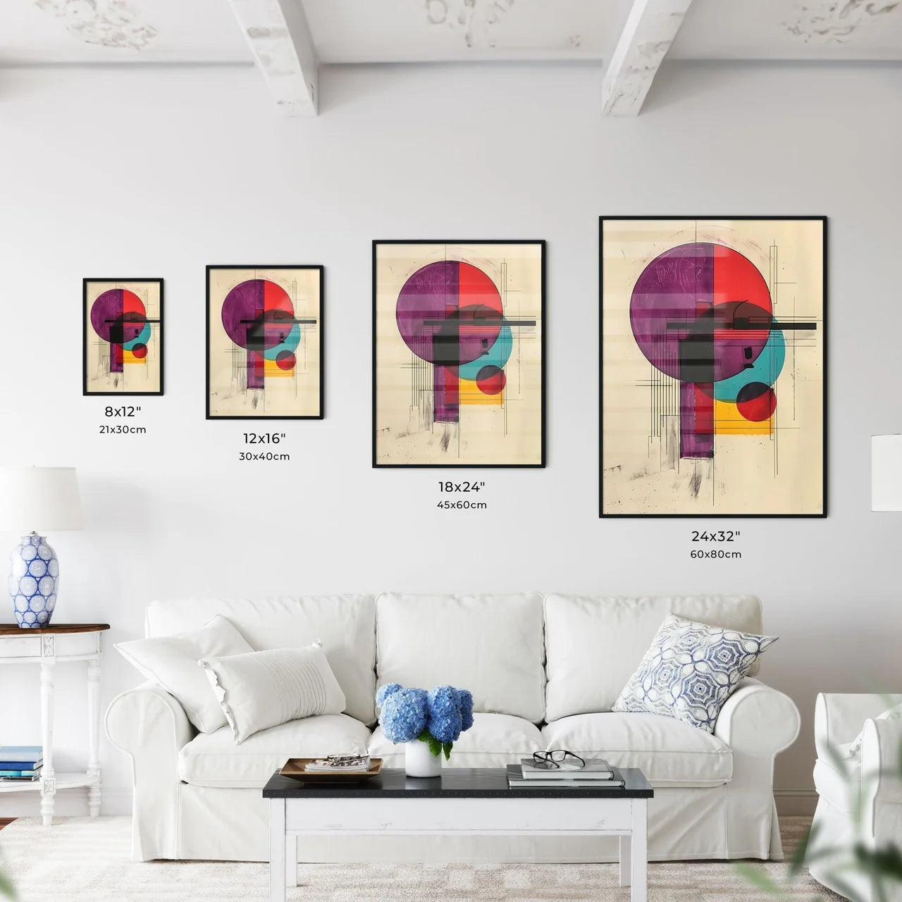 Abstract Bauhaus 1919 Artwork Featuring Vibr - Kitchen Hangings