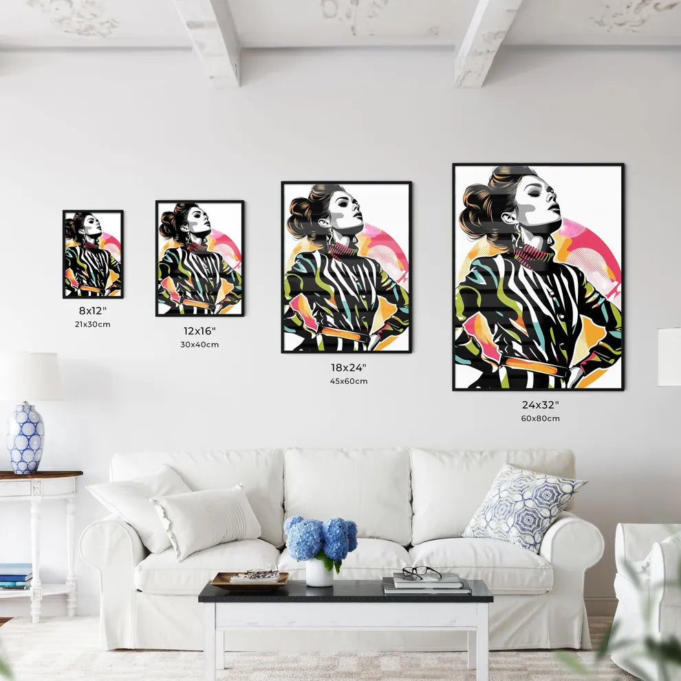 Black and white zebra print woman - Kitchen Hangings