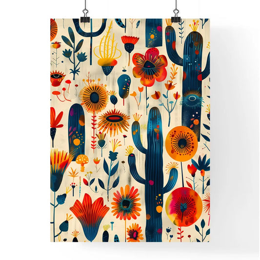 Vibrant Bohemian Seamless Digital Paper with Poster