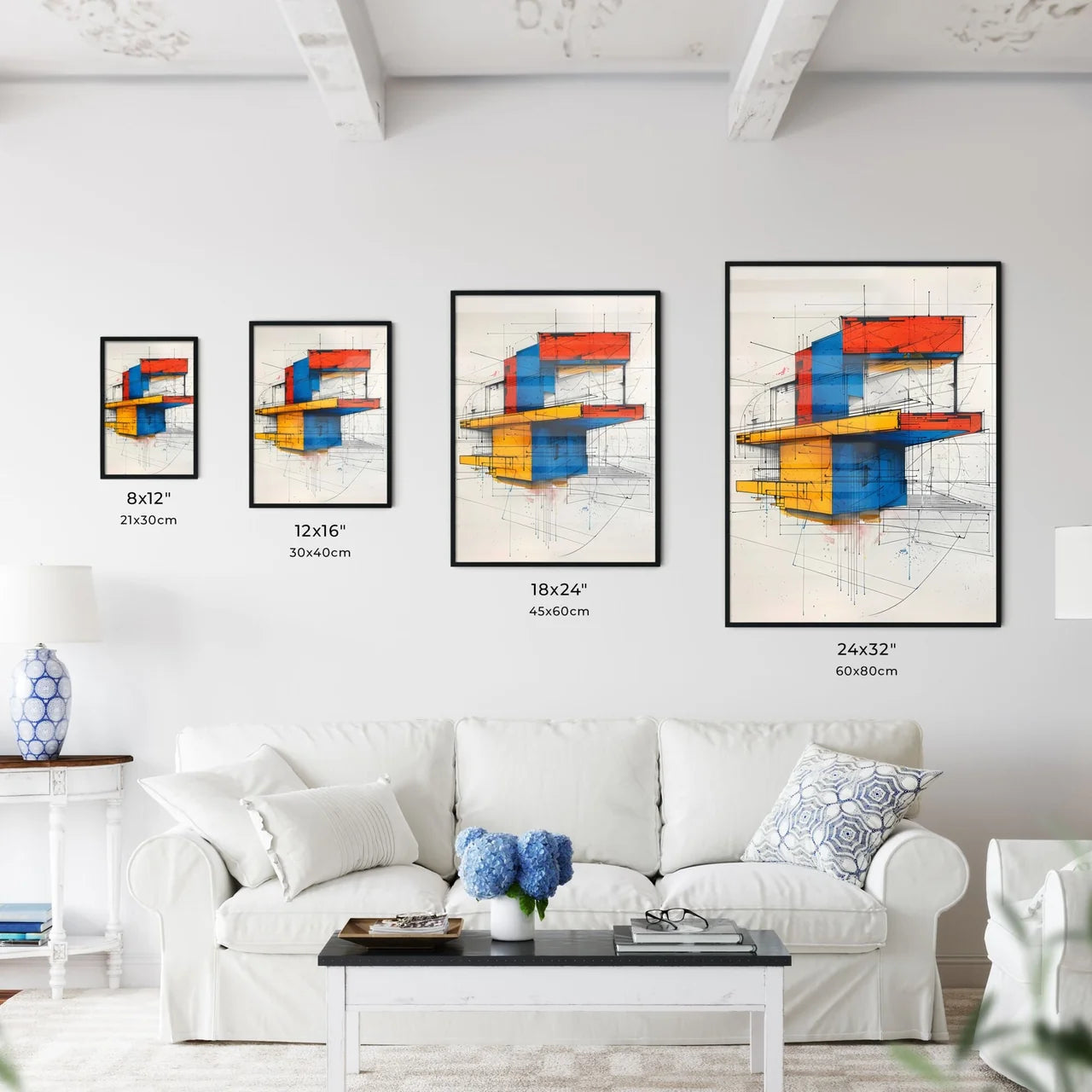 Bold Geometric Suprematist Architecture Sket - Kitchen Hangings