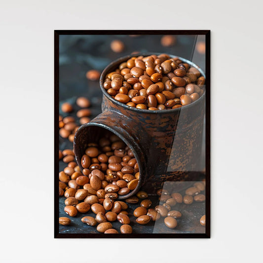 Abstract Brown Bean Burs - Framed Art Print