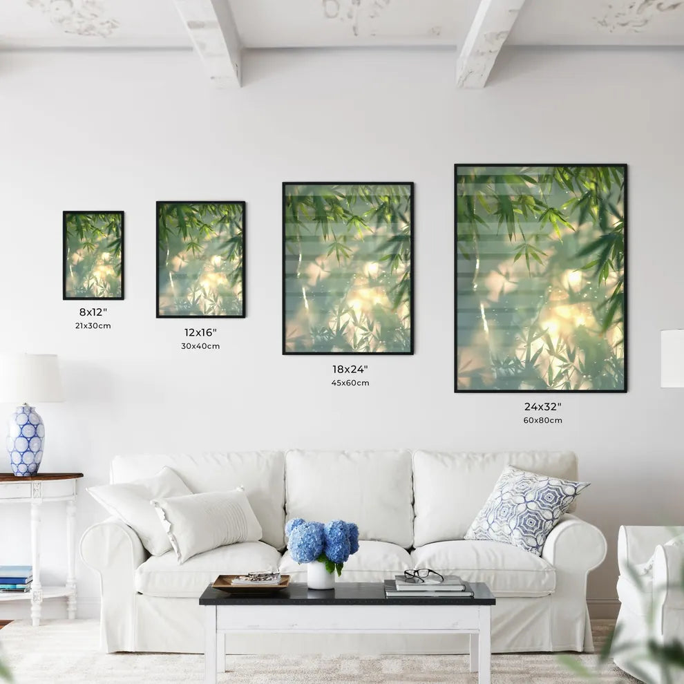 Ethereal Bamboo Leaf Shadows - Kitchen Hangings