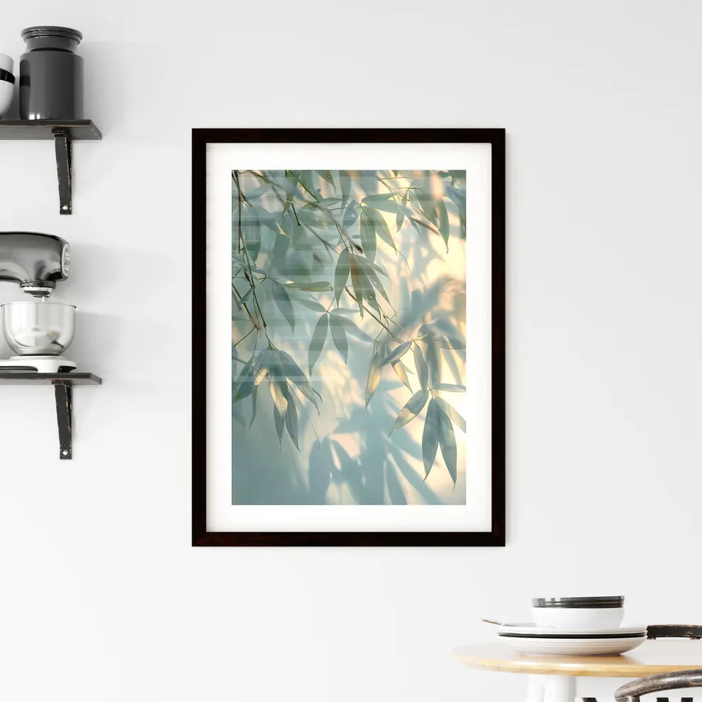 Ethereal Bamboo Shadows Framed Print
