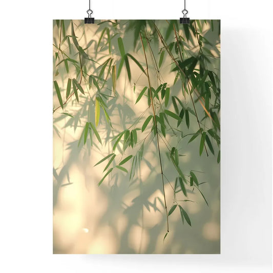 Bamboo Leaf Shadows on Water Poster