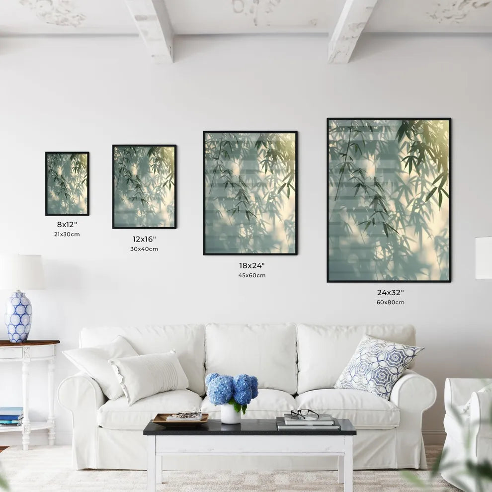 Ethereal Bamboo Shadow Painting - Kitchen Hangings