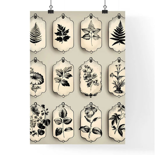 Vintage Halloween Tags Collection Poster