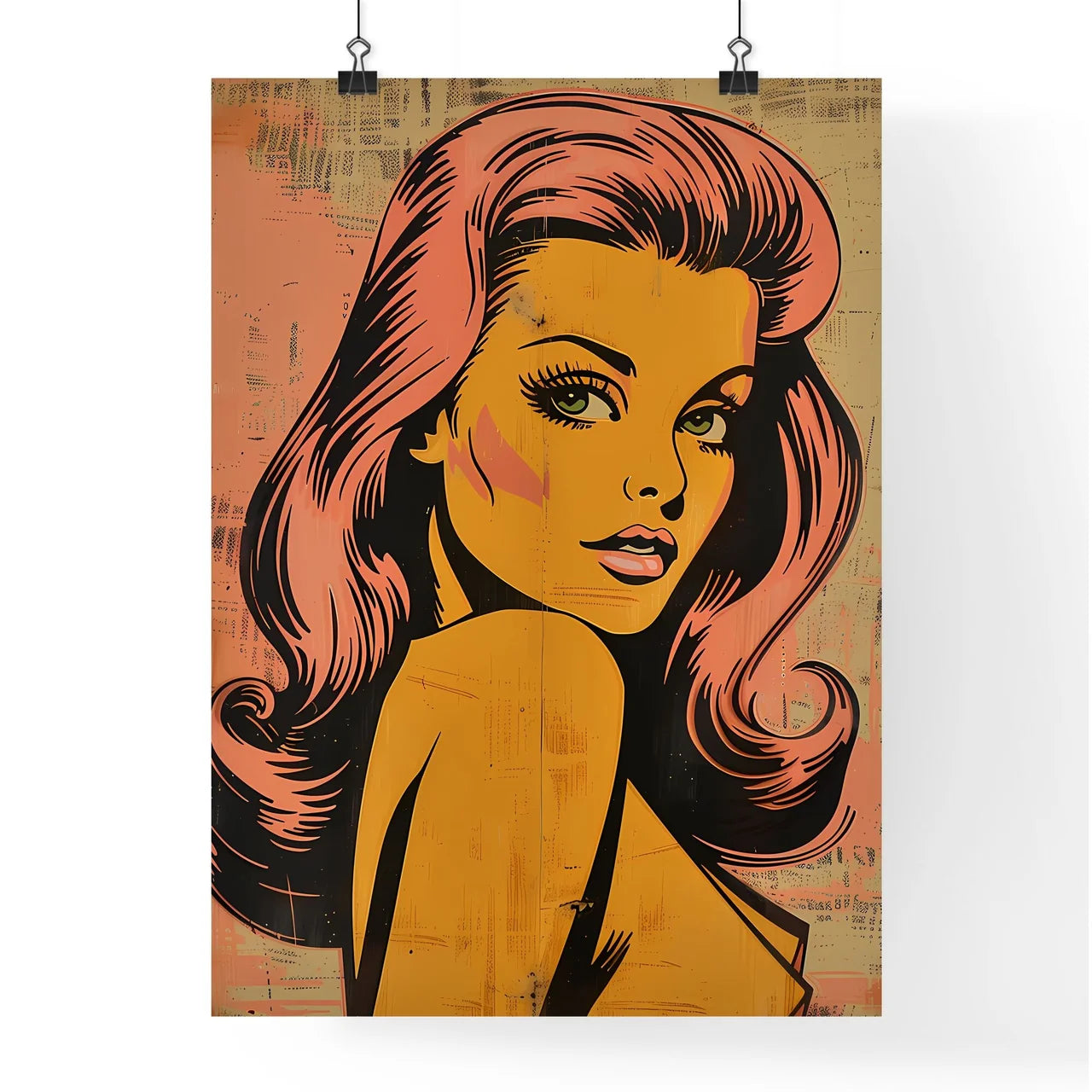 Vibrant 1950's Comic Book Art Popup Style Pa Poster