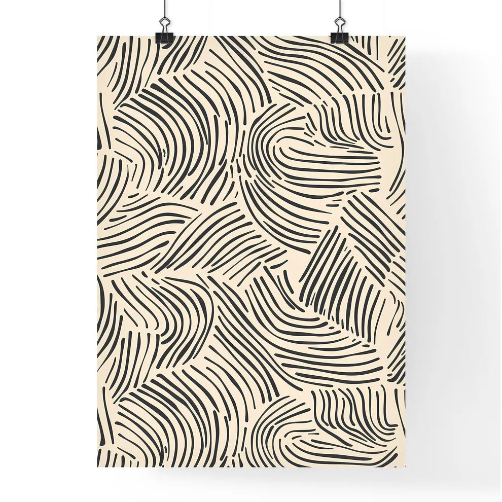 Seamless Neutral Minimalist Geometric Cover  Poster
