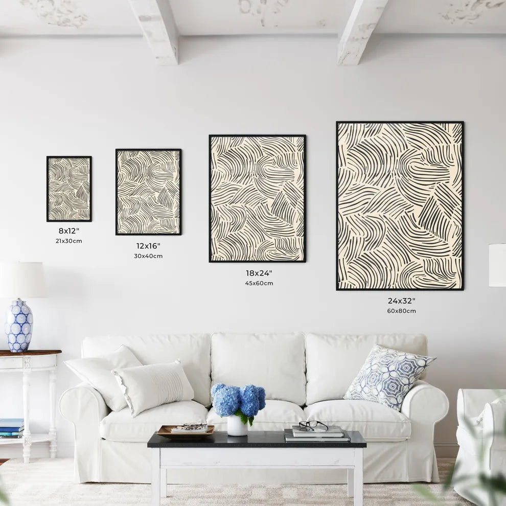 Seamless Neutral Minimalist Geometric Cover  - Kitchen Hangings