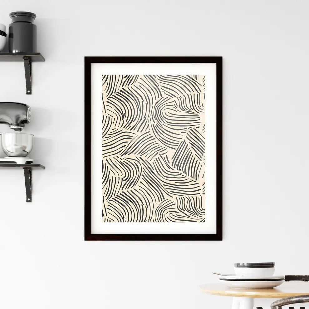 Seamless Neutral Minimalist Geometric Cover  Framed Print
