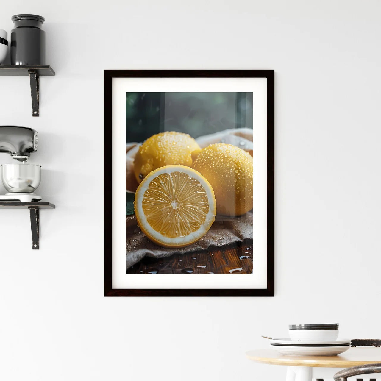Artistic Lemons in Atmospheric Painting Framed Print