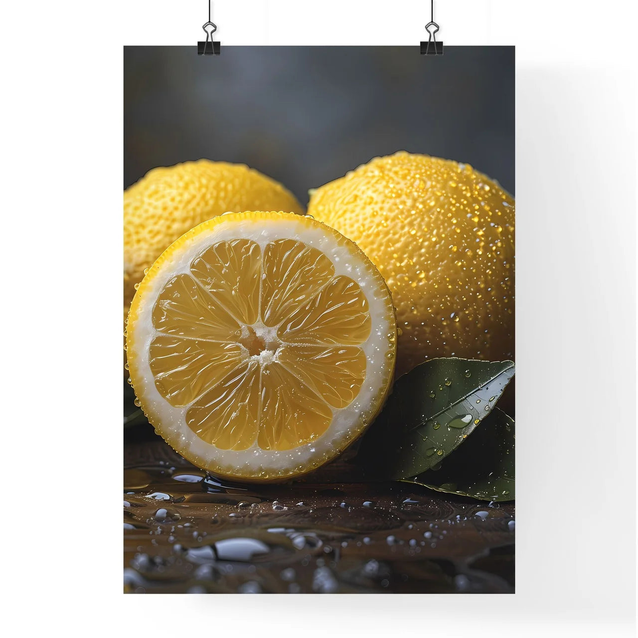 Lemons Still Life Painting Poster