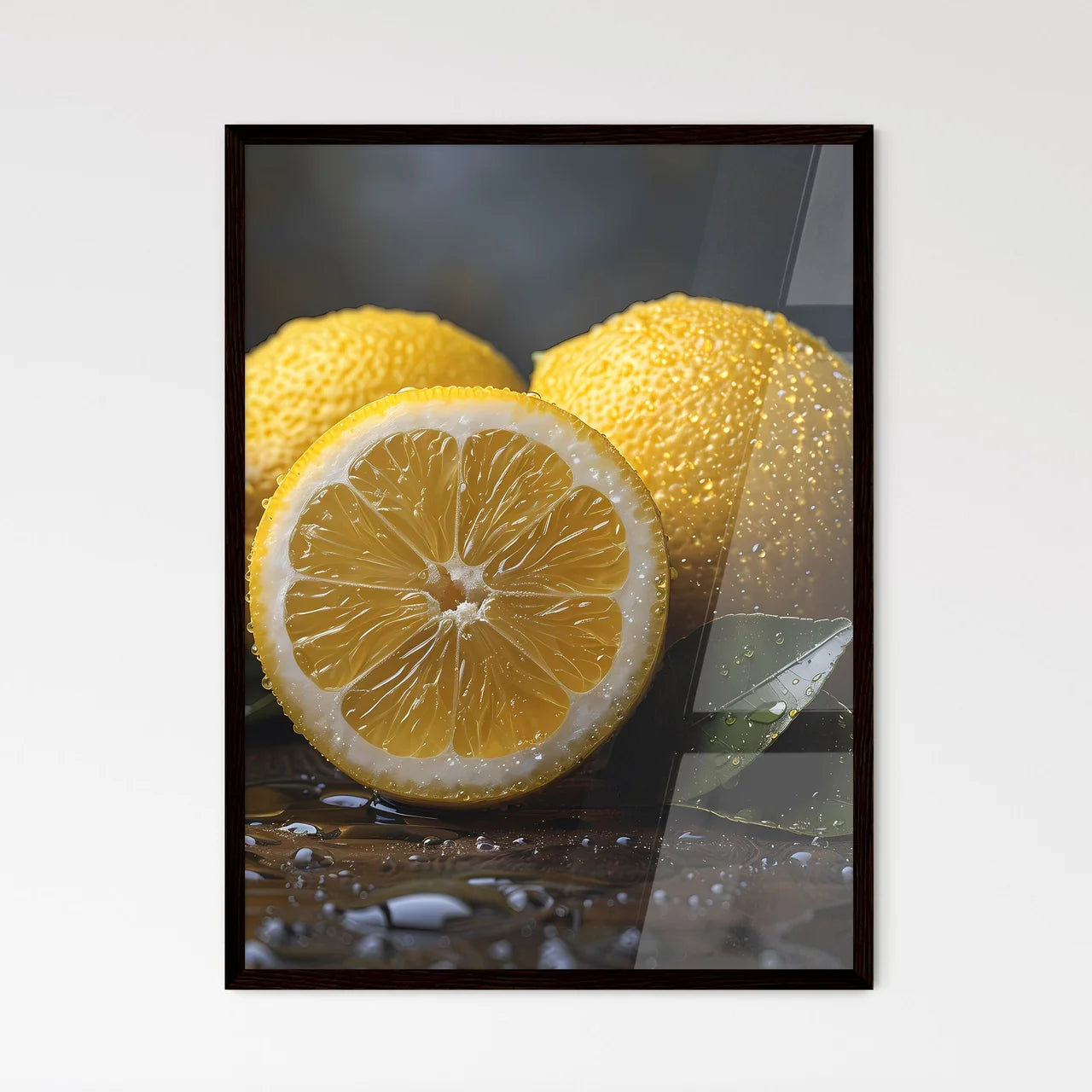 Lemons Still Life Painting - Framed Art Print