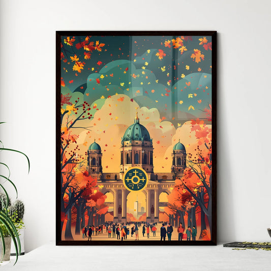 Digital Tourism Hub: Knowledge Exchange, Insights Sharing, and Berlins Crafted Regional Products in Vibrant Art Painting Framed Art