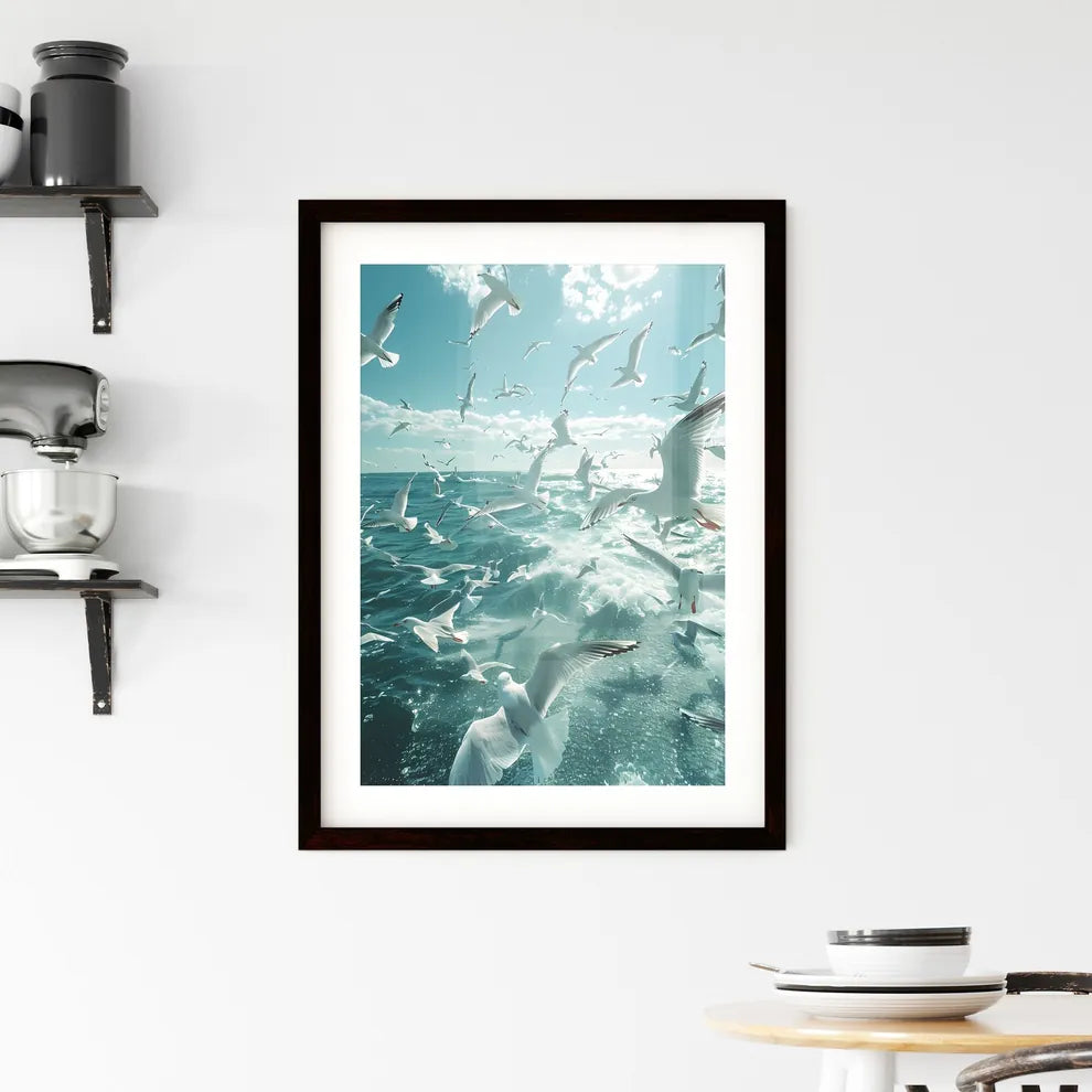 Vibrant Seascape Painting: Co Framed Print