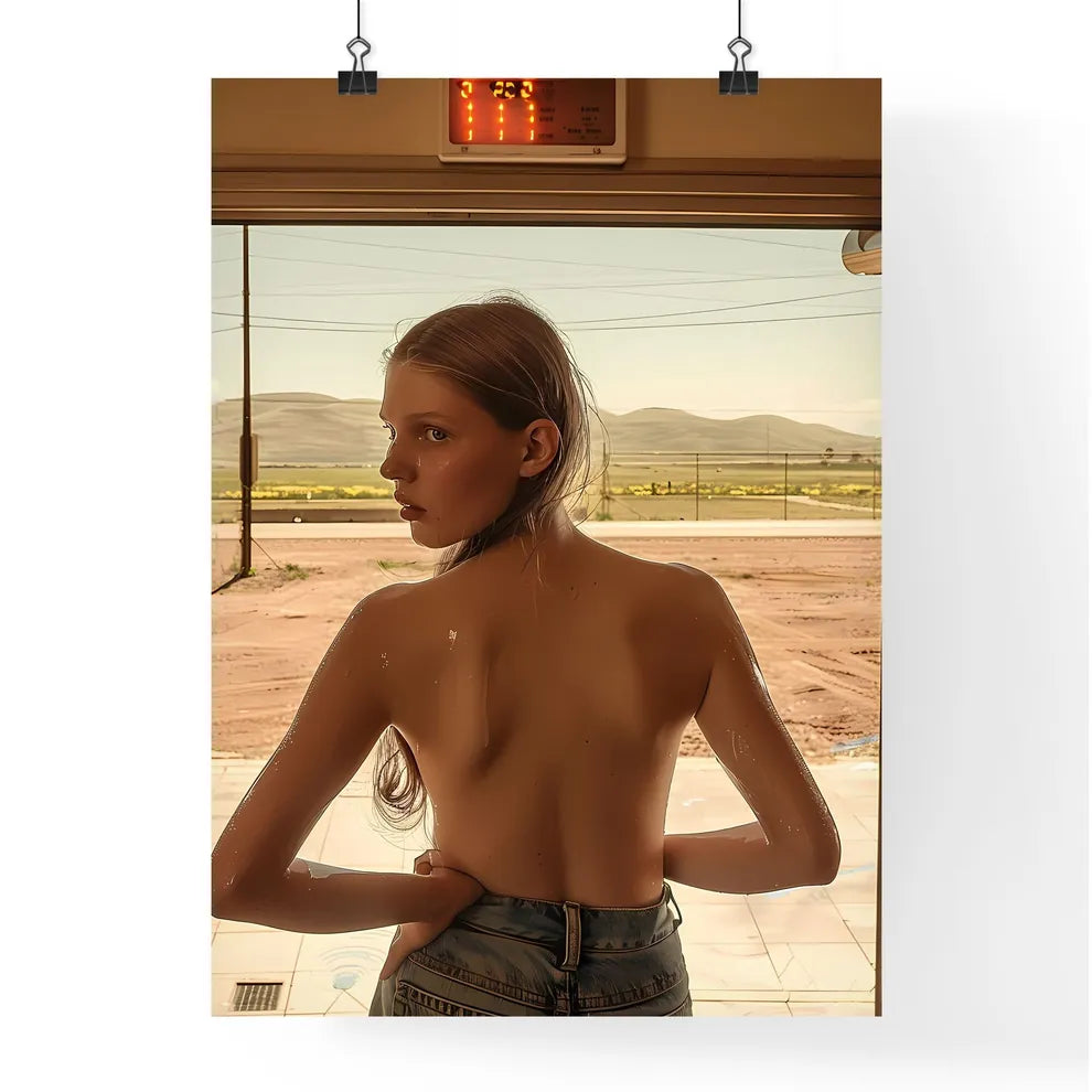 Retro gas station art painting Poster