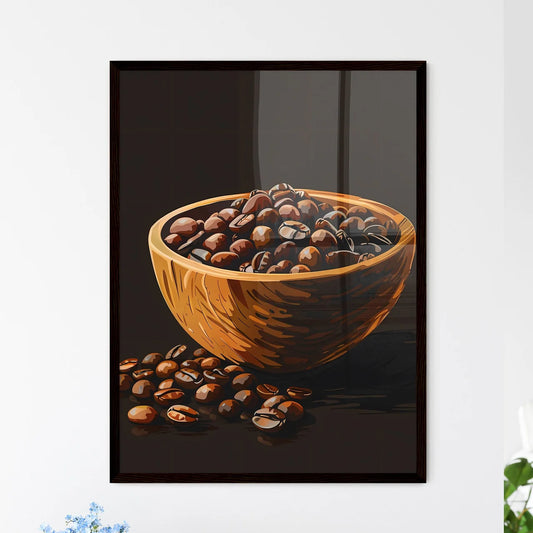 Abstract Art - Painting - Coffee Beans - Vib - Framed Art Print