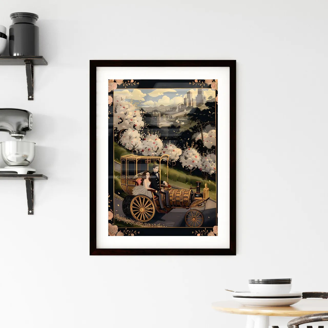 Luxurious Carriage with Gold Accents Framed Print