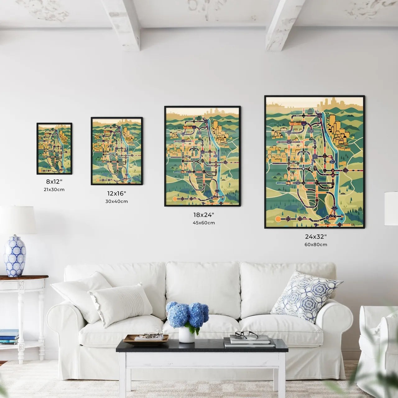Artistic City Gas Pipeline Map - Kitchen Hangings