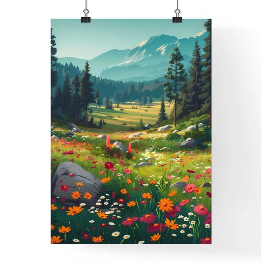 Vibrant Meadow Art Poster