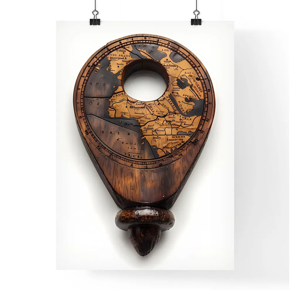 Intricate Medieval Map Marker Painting - Vib Poster