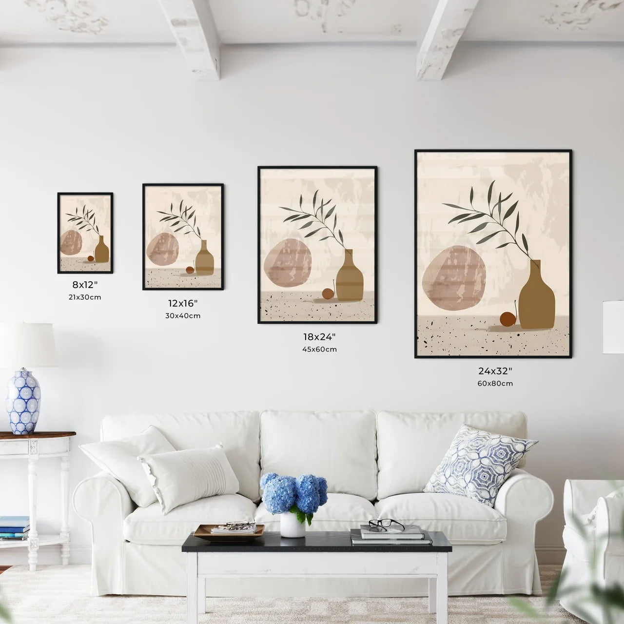 Bohemian Art Print  Size Chart