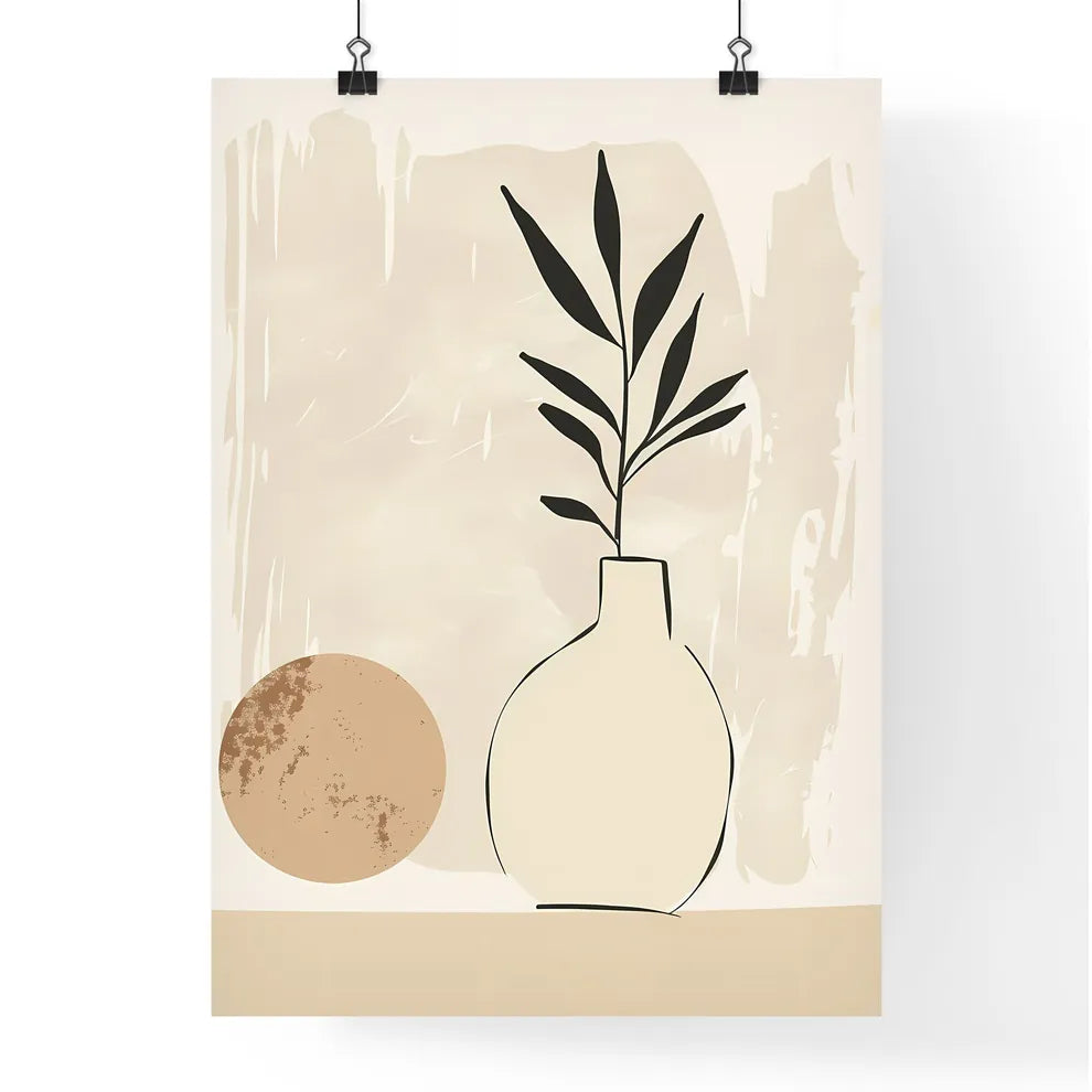Minimalist Boho Painting Plant Vase Vibrant  Poster