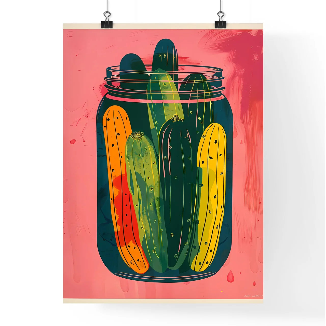 Playful Pickle Poster Poster
