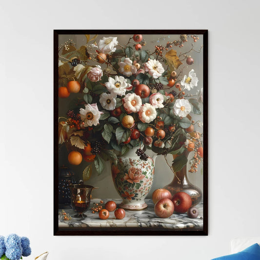 Rustic Floral Tableau - Framed Art Print