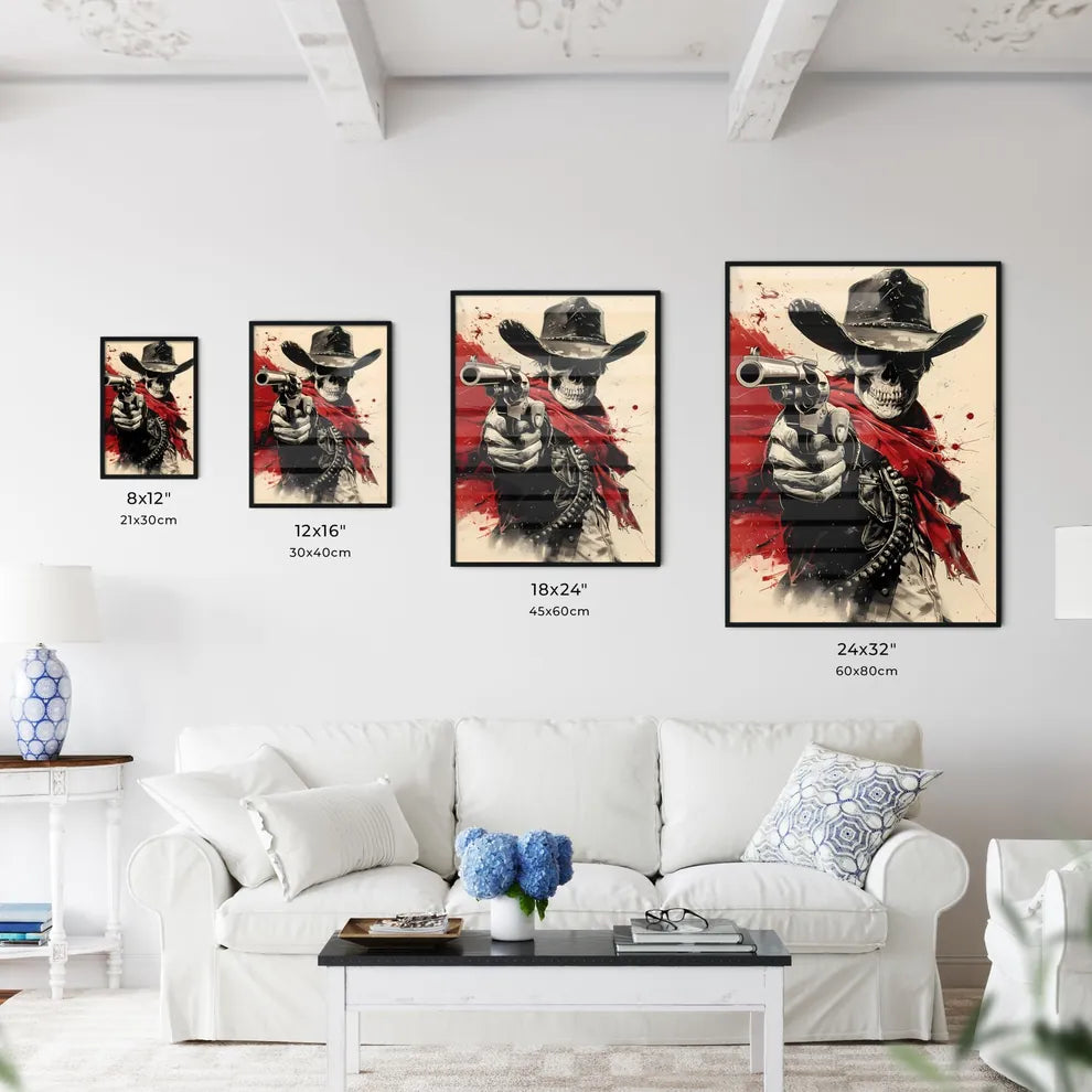 VIBRANT SKELETON COWBOY WITH HAT BANDANA WEA - Kitchen Hangings