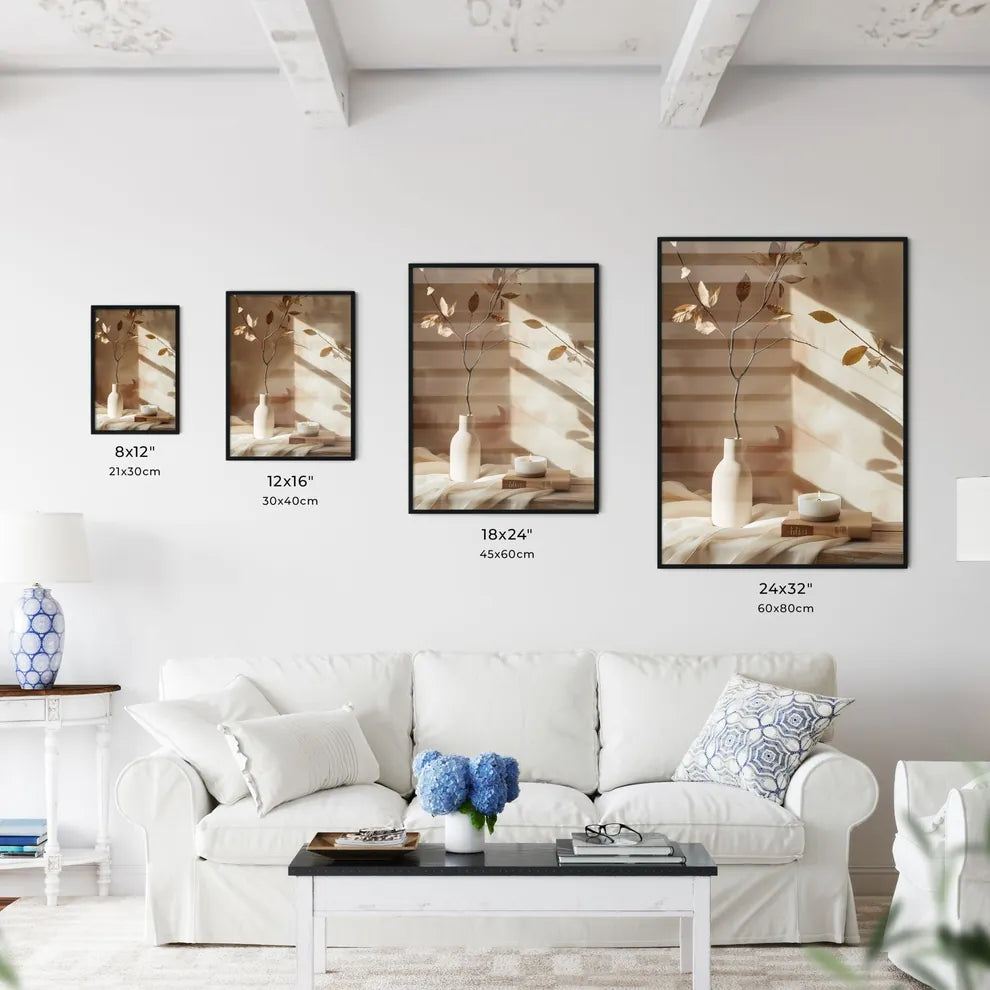 Abstract Still Life with Beige Vase - Kitchen Hangings