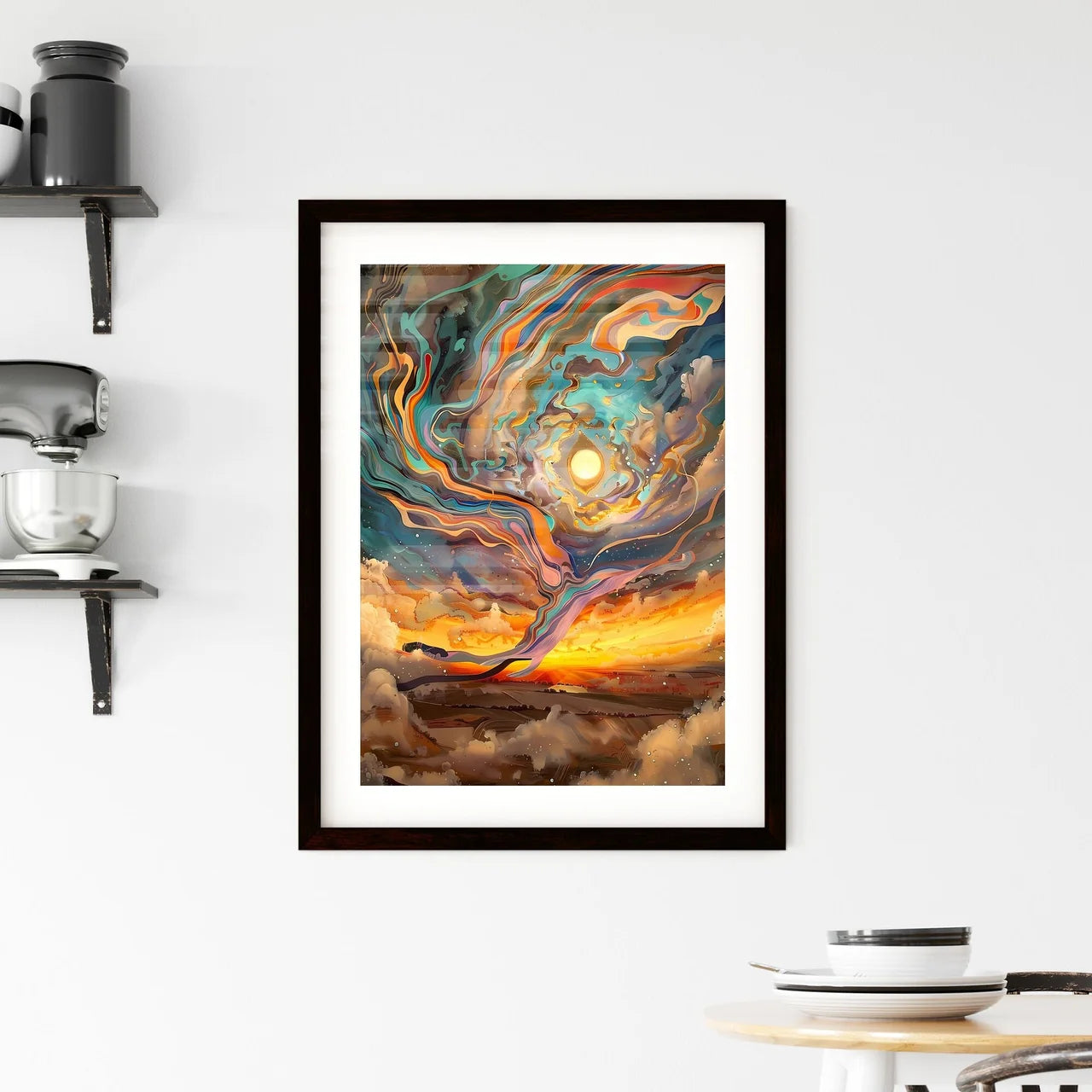 Unconventional Sunrise Painting Framed Print