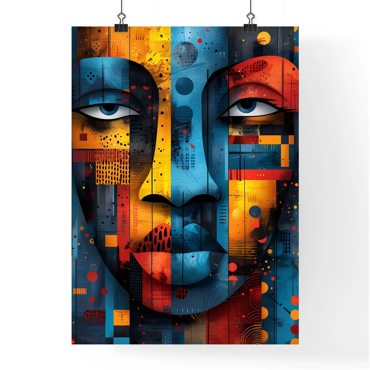 Vibrant Pastel Abstract African Art Poster