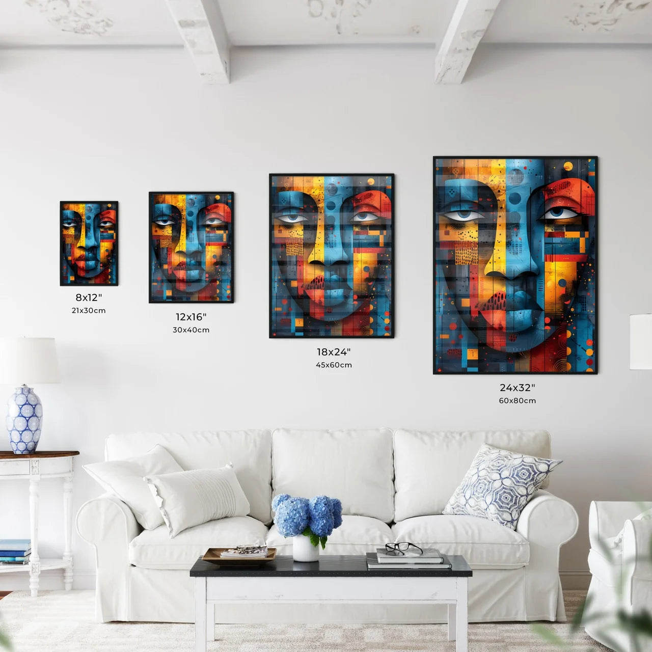 Vibrant Pastel Abstract African Art - Kitchen Hangings