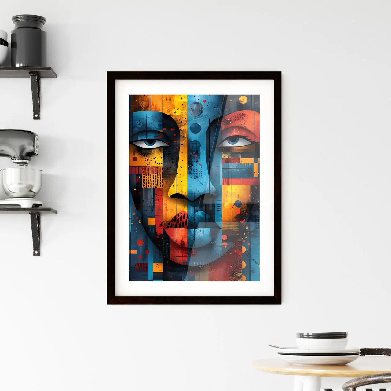 Vibrant Pastel Abstract African Art Framed Print