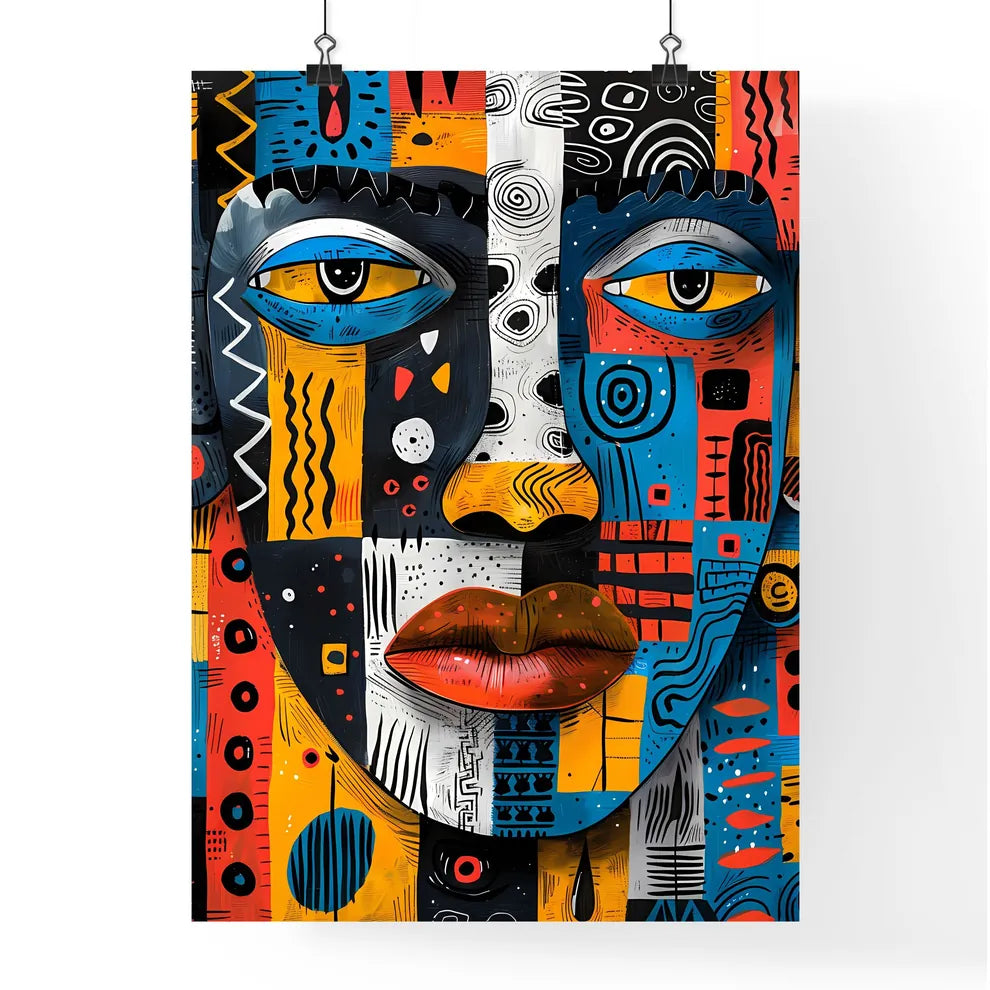 Vibrant Pastel African Abstract Art Poster