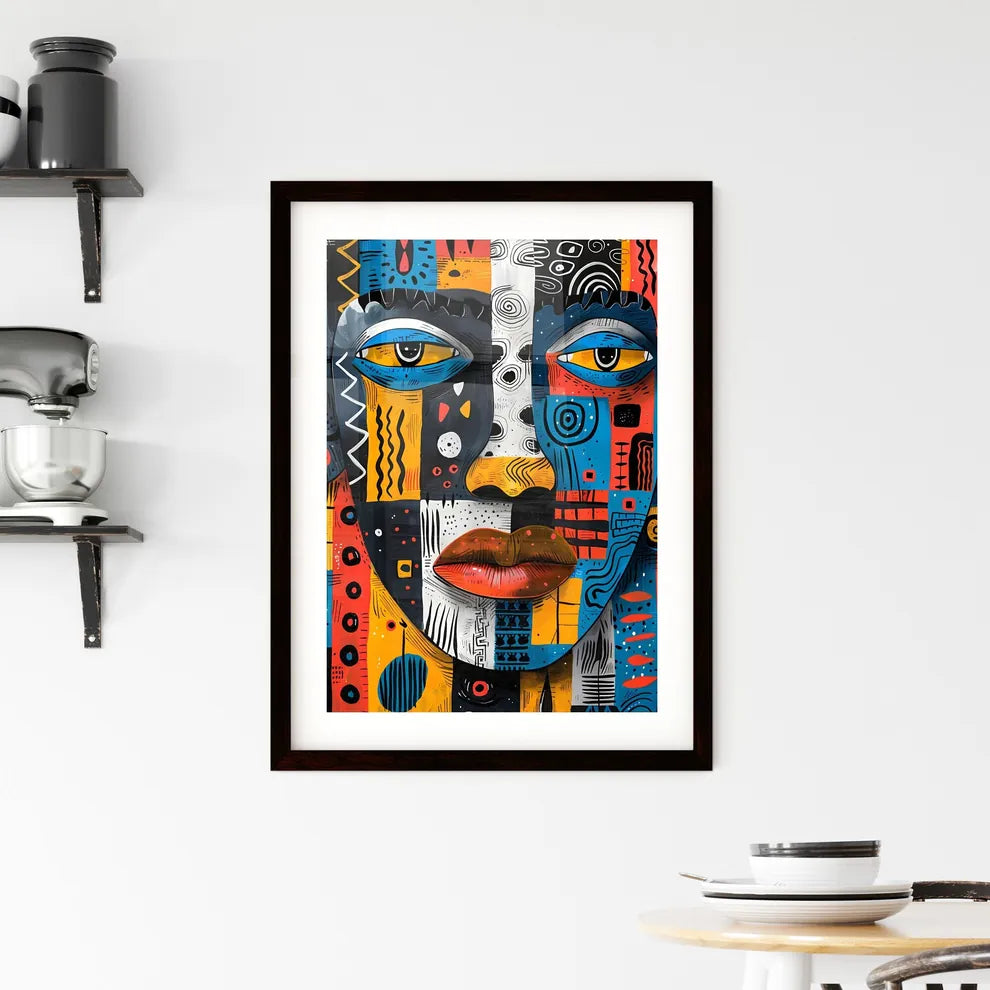 Vibrant Pastel African Abstract Art Framed Print