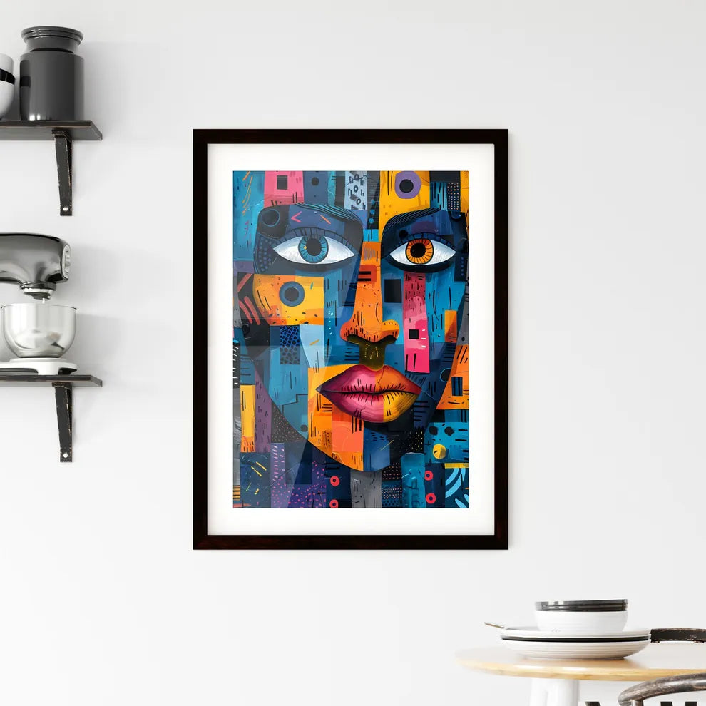 Vibrant Pastel African Art Framed Print