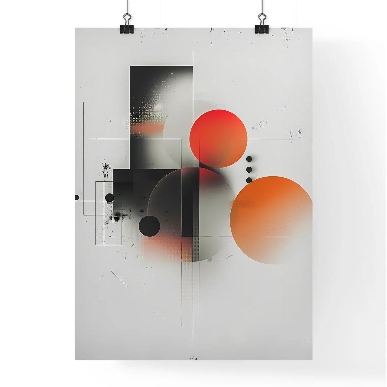 Abstract Geometric Art with AI Poster