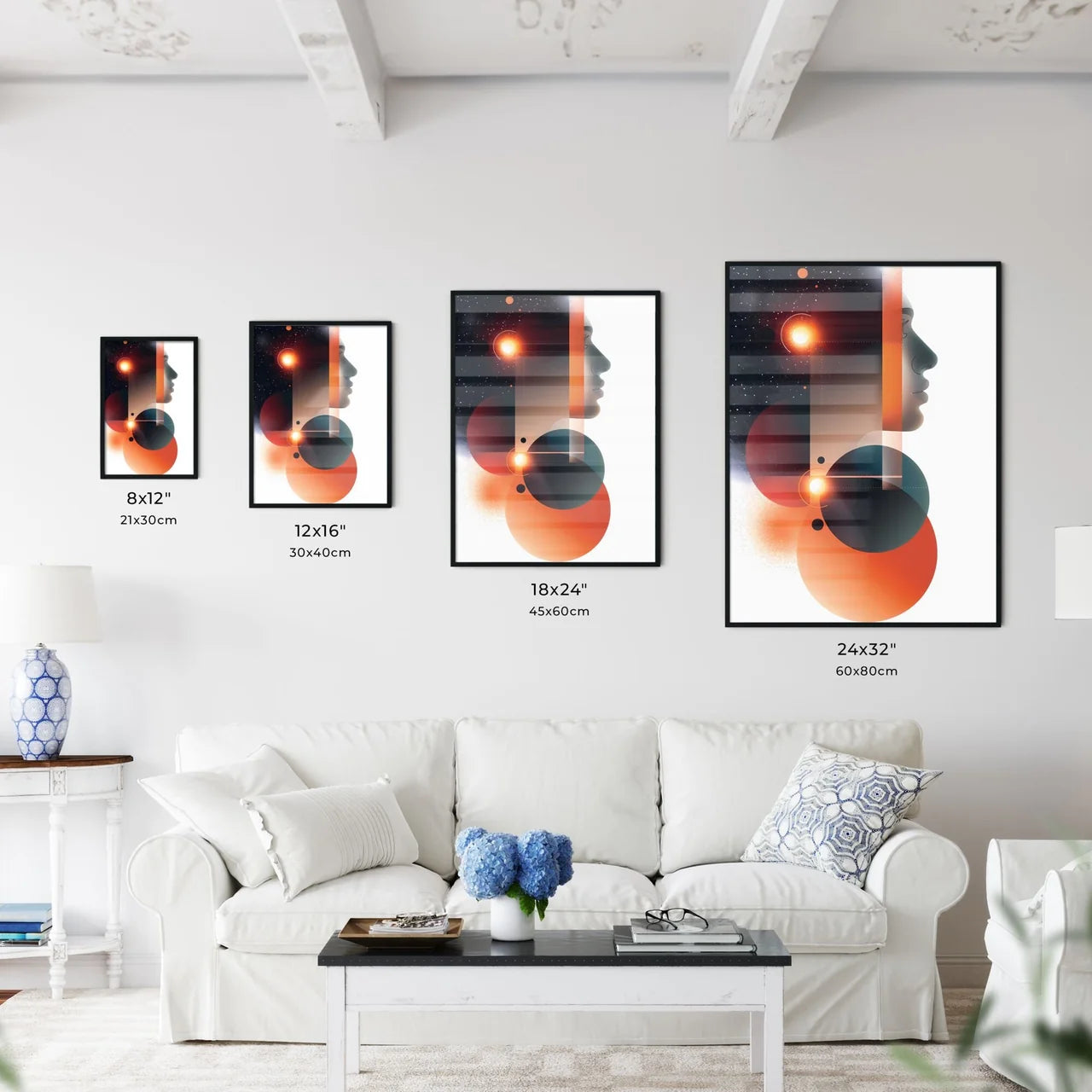 Geometric AI Art - Kitchen Hangings