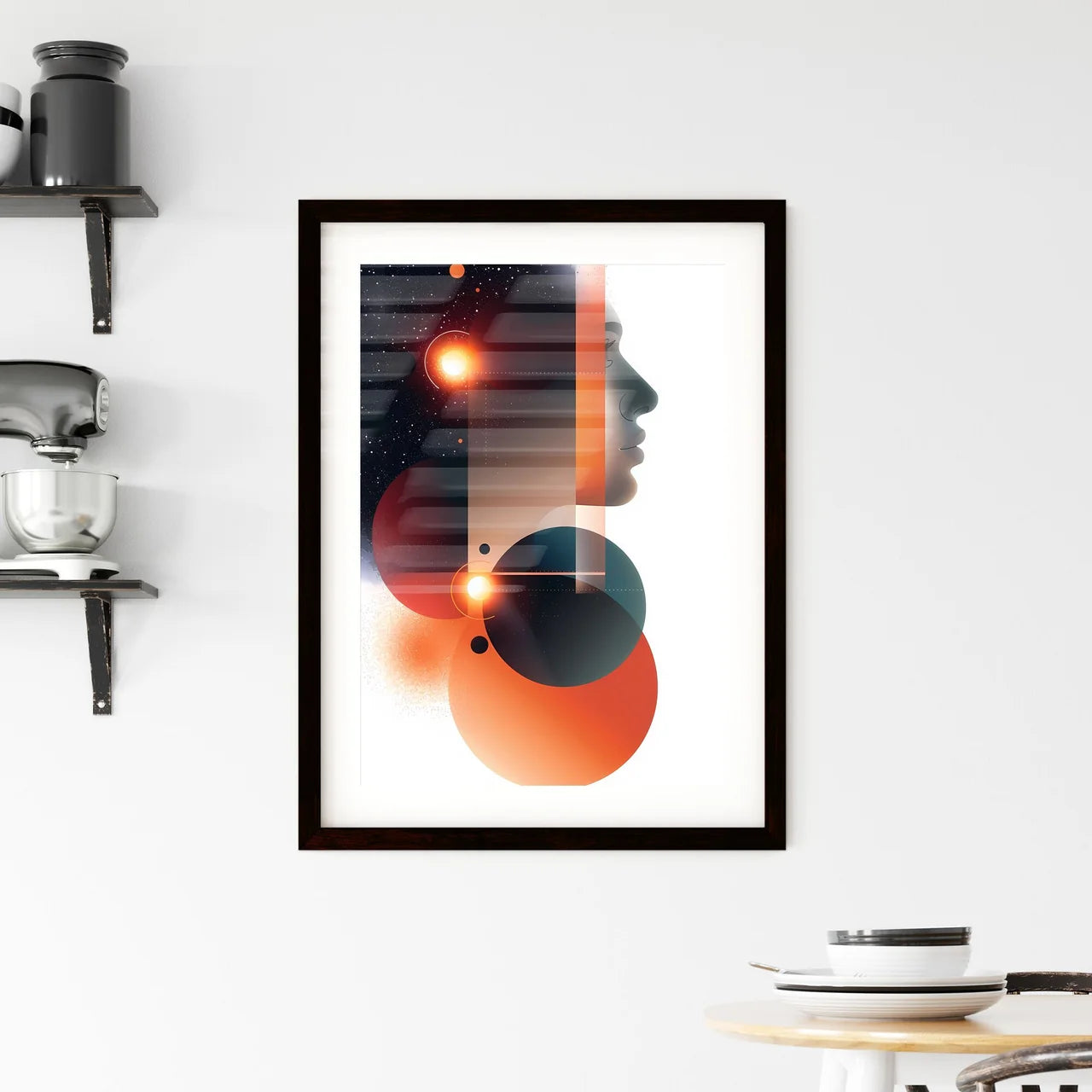 Geometric AI Art Framed Print