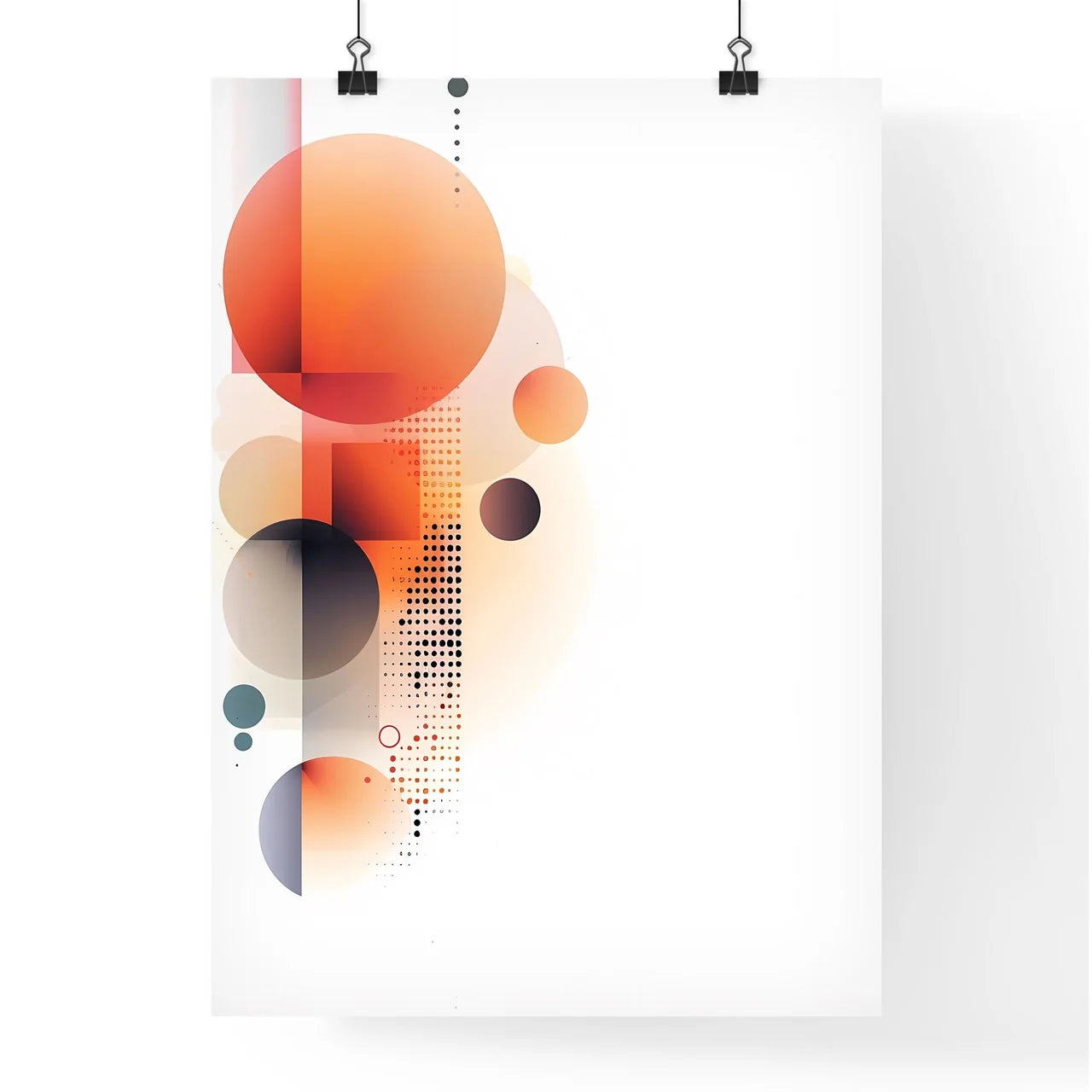 Vibrant Geometric Art with AI Poster