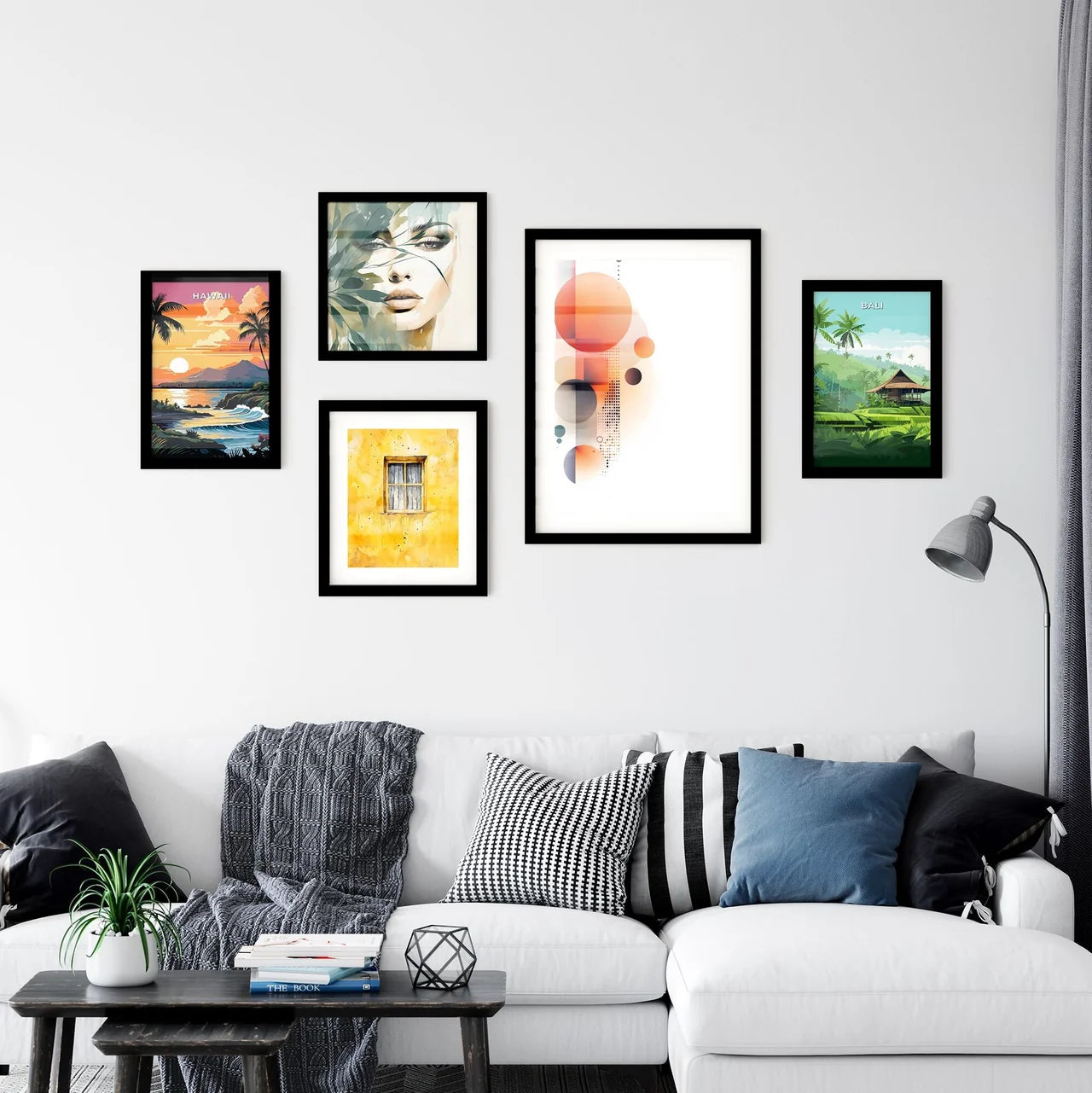 Vibrant Geometric Art with AI Wall Art