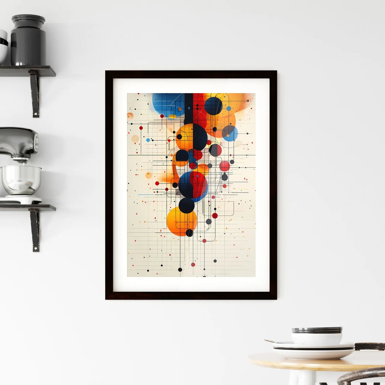 Abstract Medical Art - Colorful Circles and  Framed Print