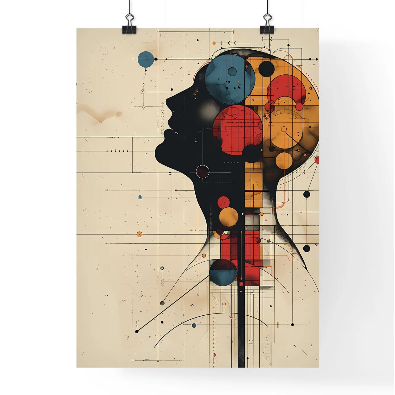Vibrant Geometric Medical Artwork Poster