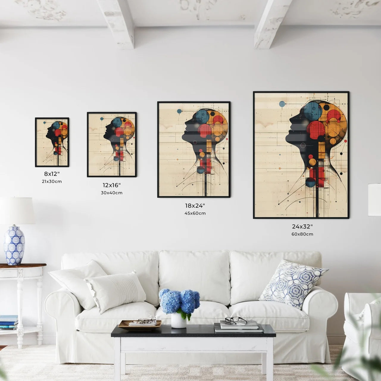 Vibrant Geometric Medical Artwork - Kitchen Hangings