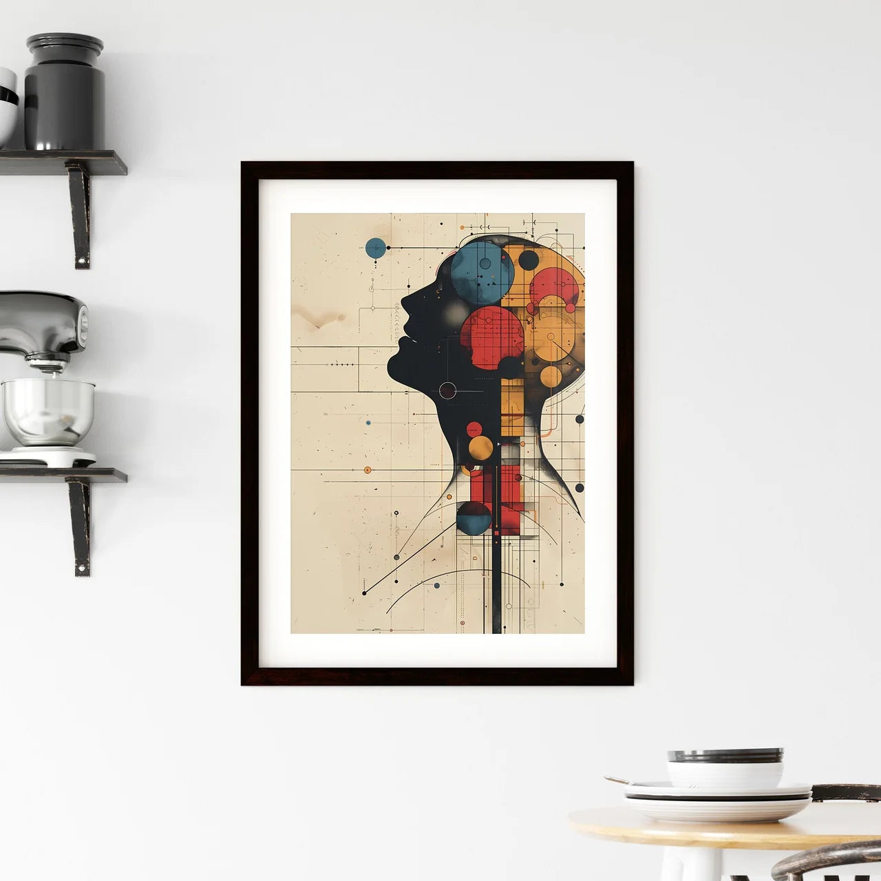 Vibrant Geometric Medical Artwork Framed Print