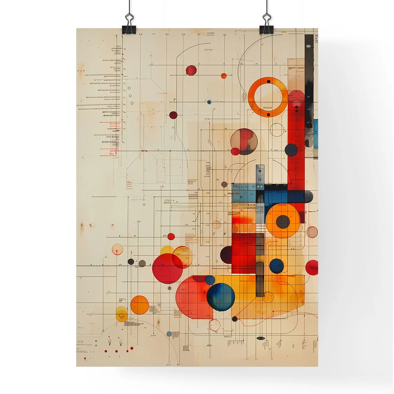 Vibrant Abstract Medical Art - Geometric Des Poster